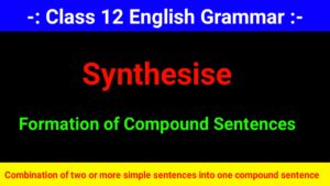Formation of Compound Sentence