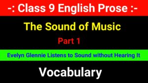 Vocabulary of The Sound of Music Part 1 - Evelyn Glennie Listens to Sound Without Hearing It 