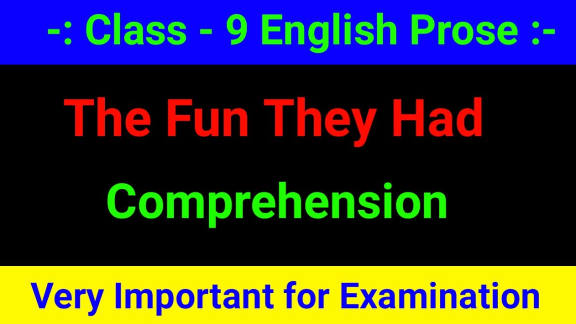 The Fun They Had - Comprehension